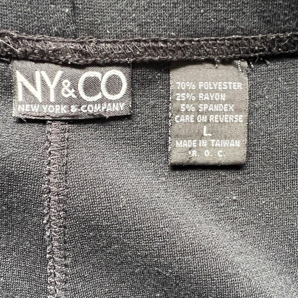 NY&CO Maxi Skirt Black Size L Pull On Elastic Waist Pencil Stretch New York & Co - Picture 5 of 5